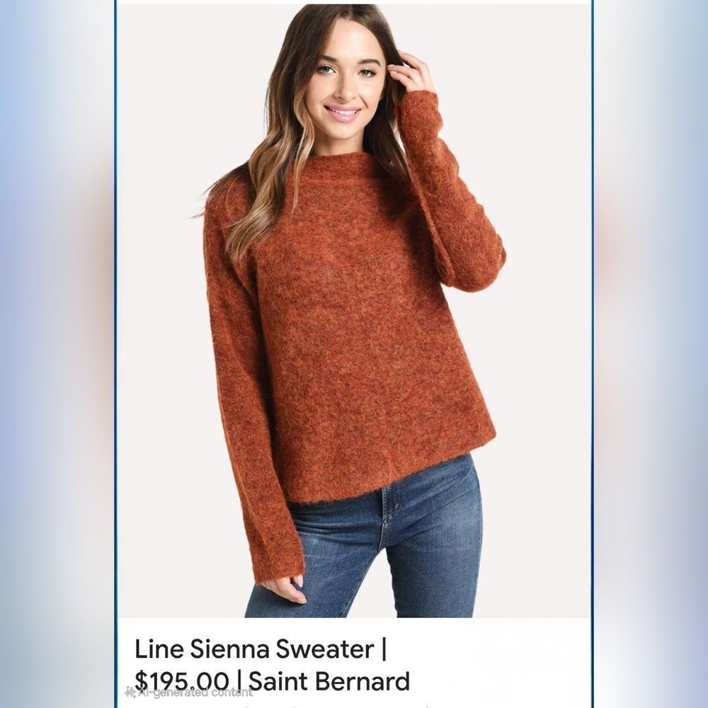 Line Wool Alpaca Blend Sweater Cottagecore Granola Girl Size Small‎